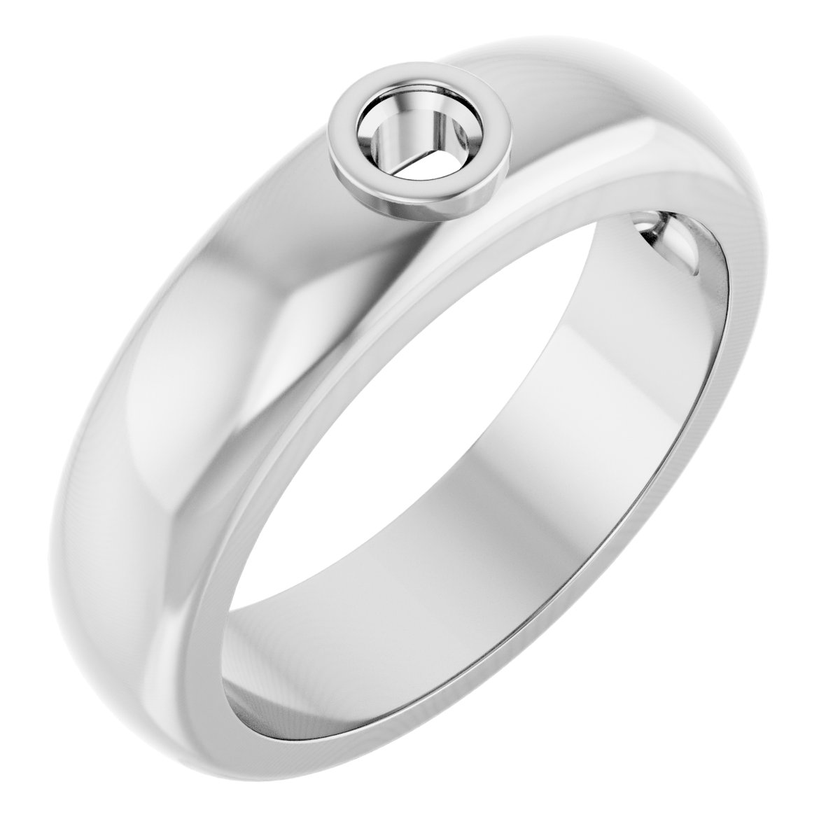 Bezel-Set Solitaire Band
