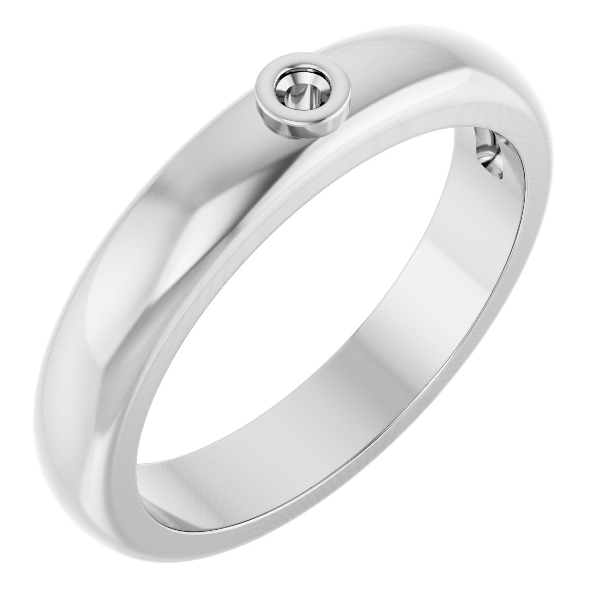 Bezel-Set Solitaire Band