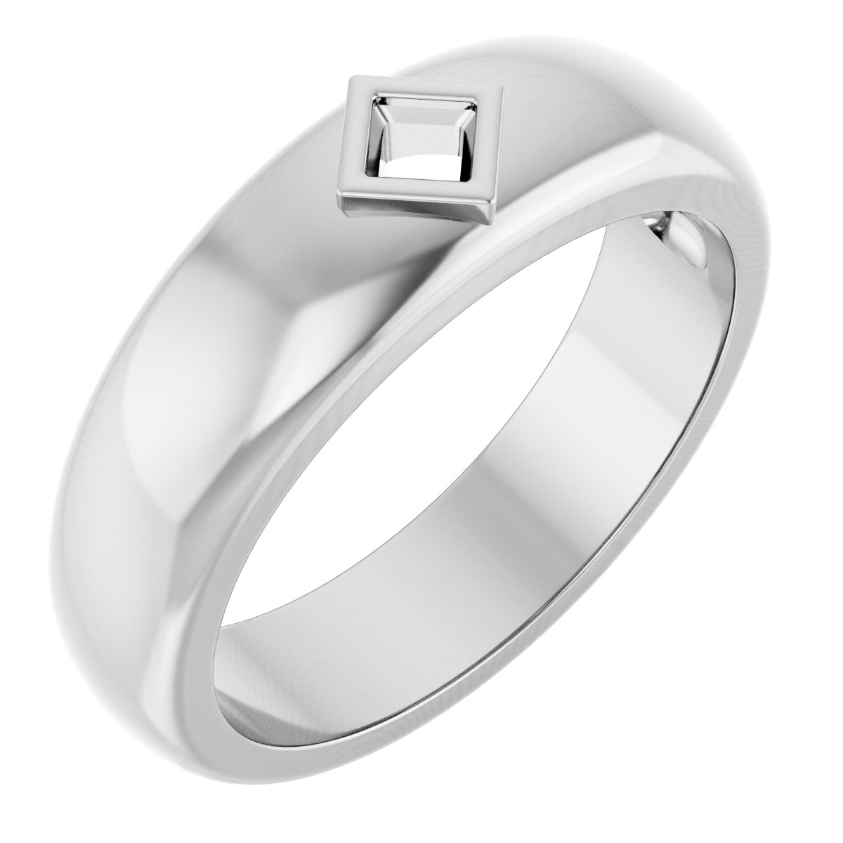Bezel-Set Solitaire Band