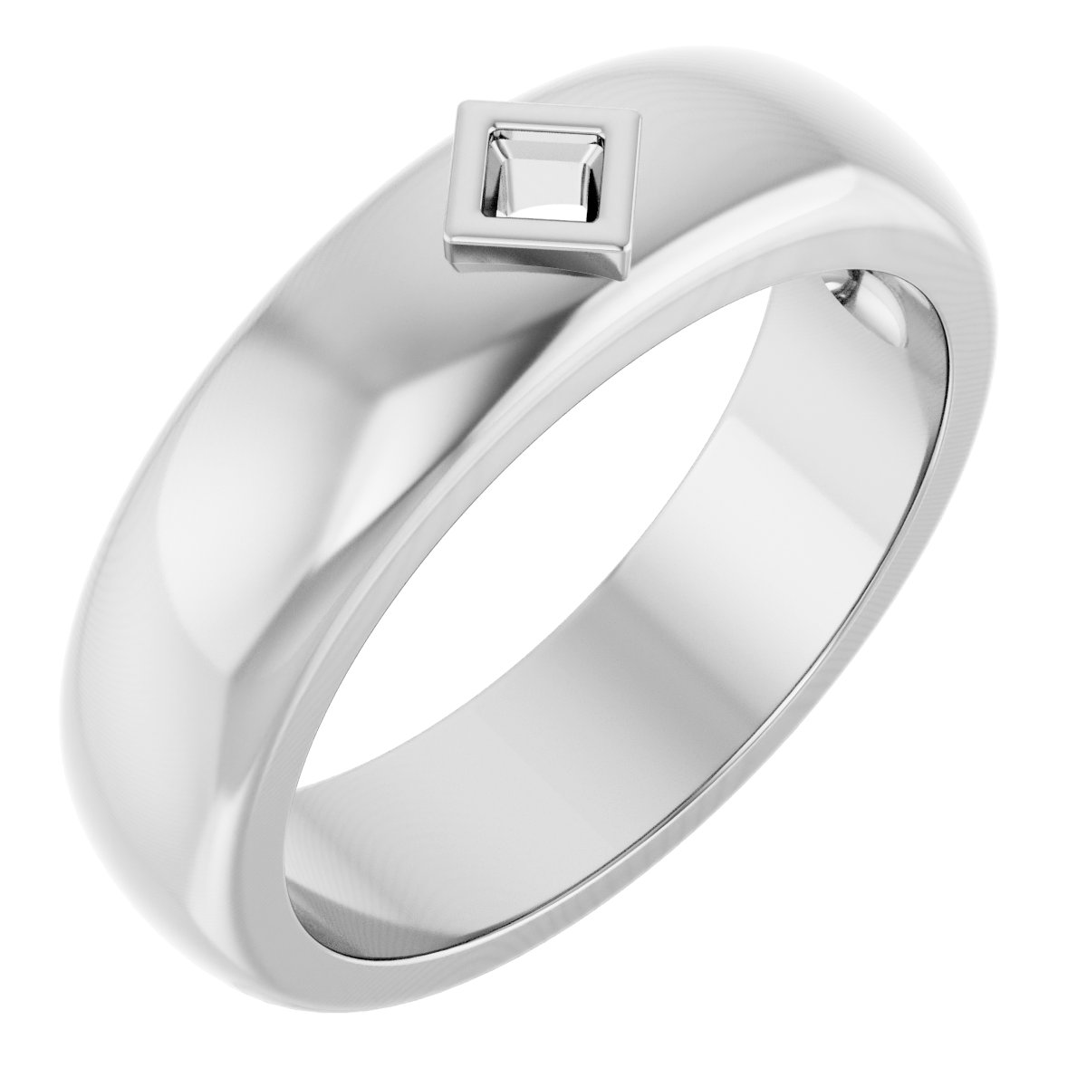 Bezel-Set Solitaire Band