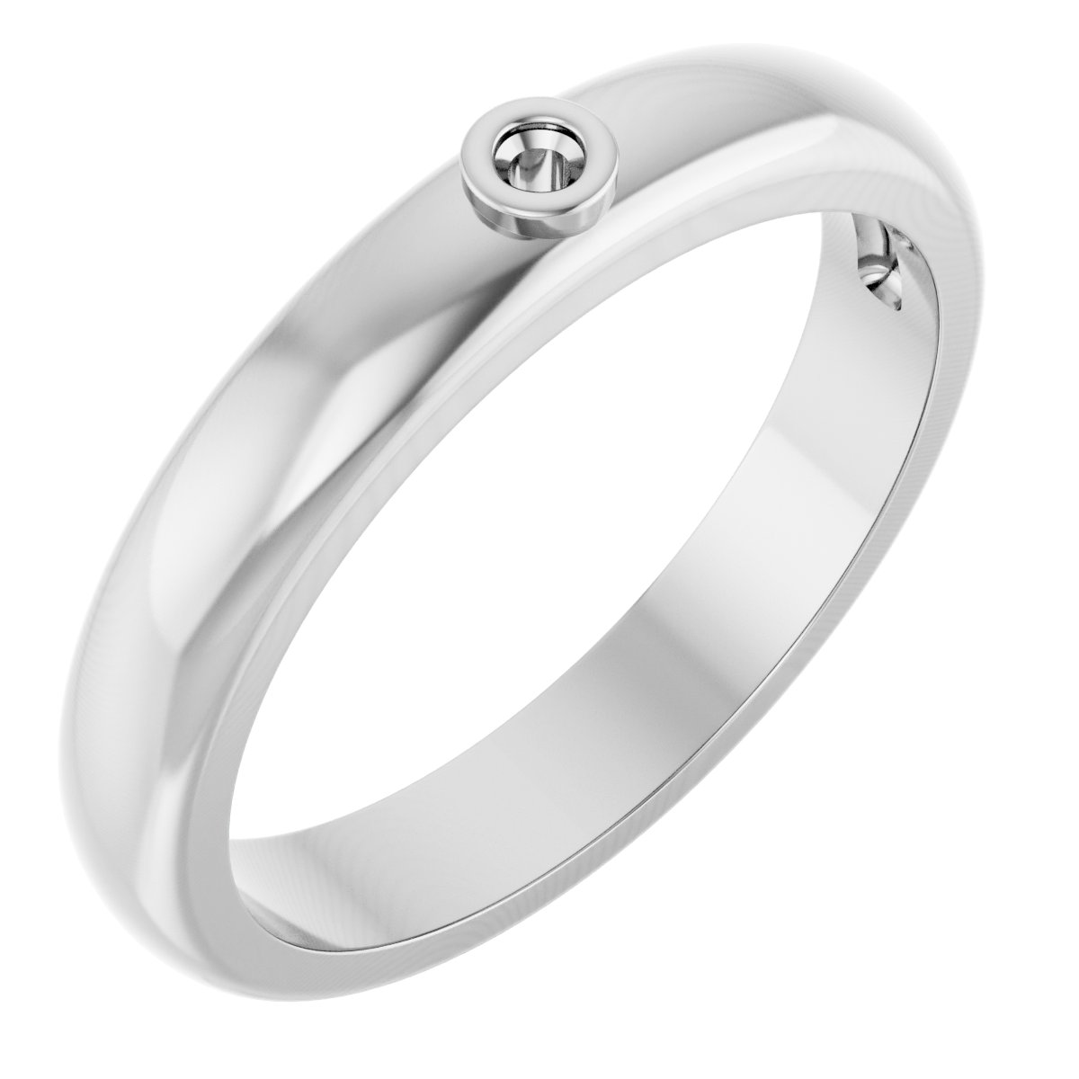 Bezel-Set Solitaire Band
