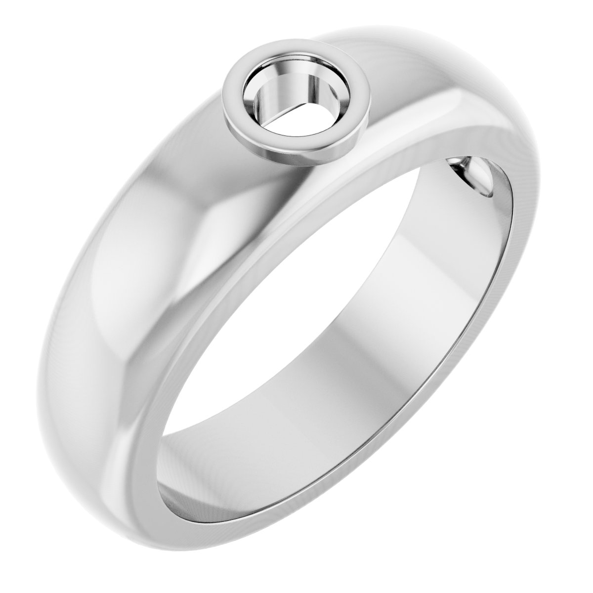 Bezel-Set Solitaire Band