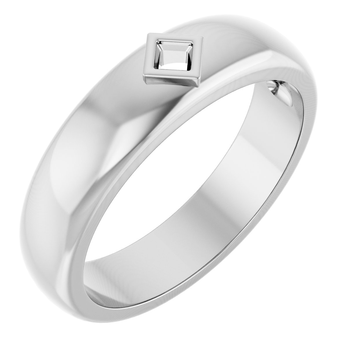 Bezel-Set Solitaire Band