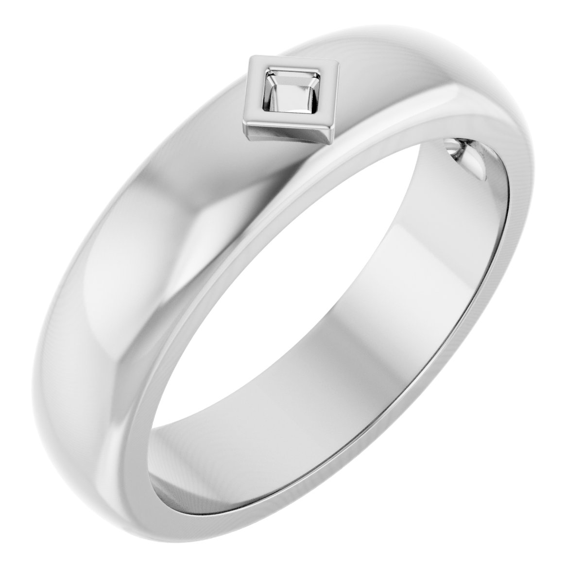 Bezel-Set Solitaire Band