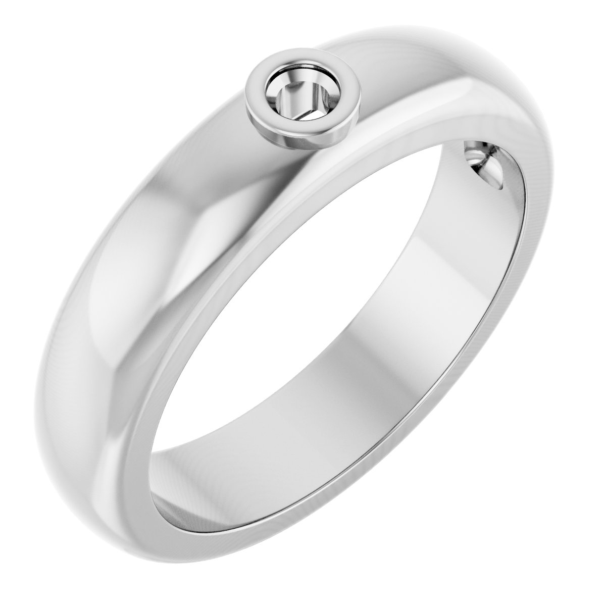 Bezel-Set Solitaire Band