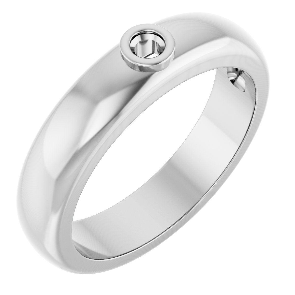 Bezel-Set Solitaire Band