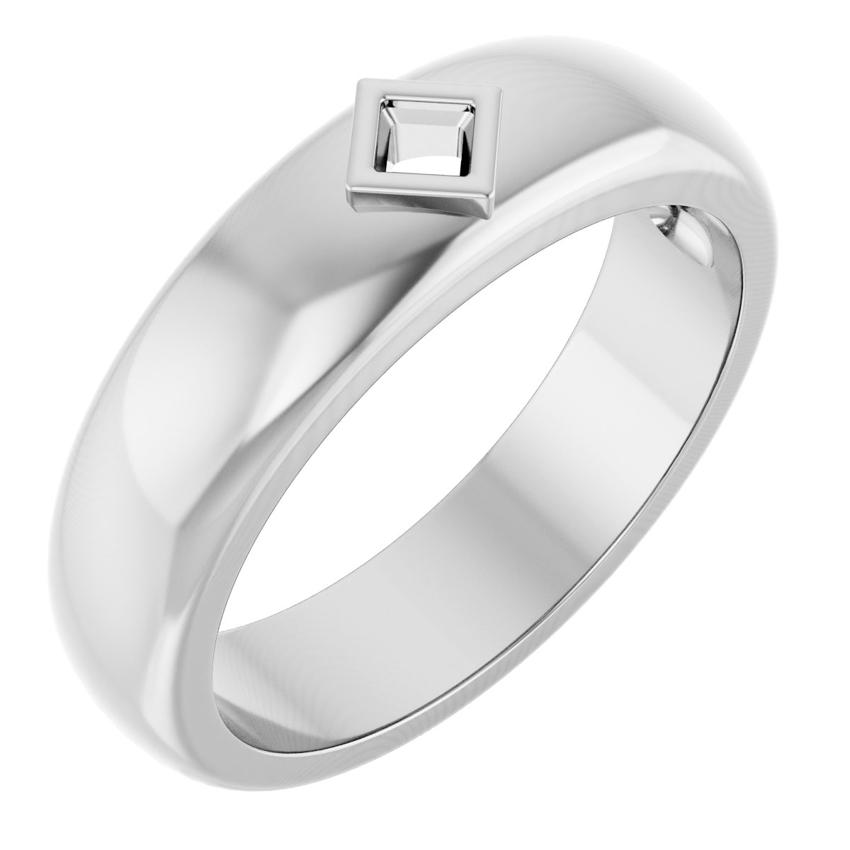 Bezel-Set Solitaire Band
