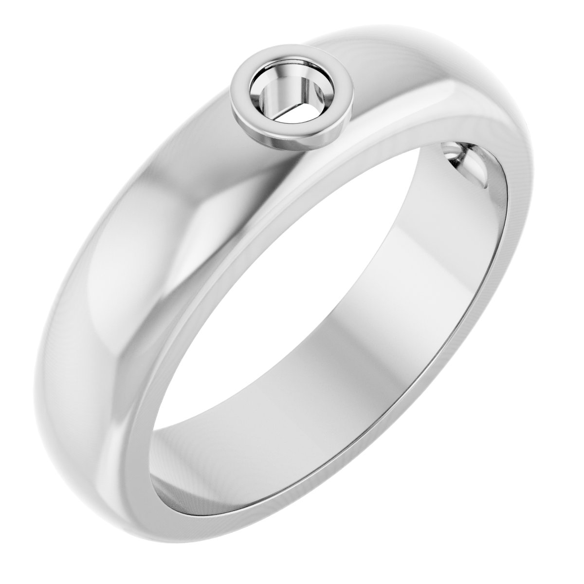 Bezel-Set Solitaire Band