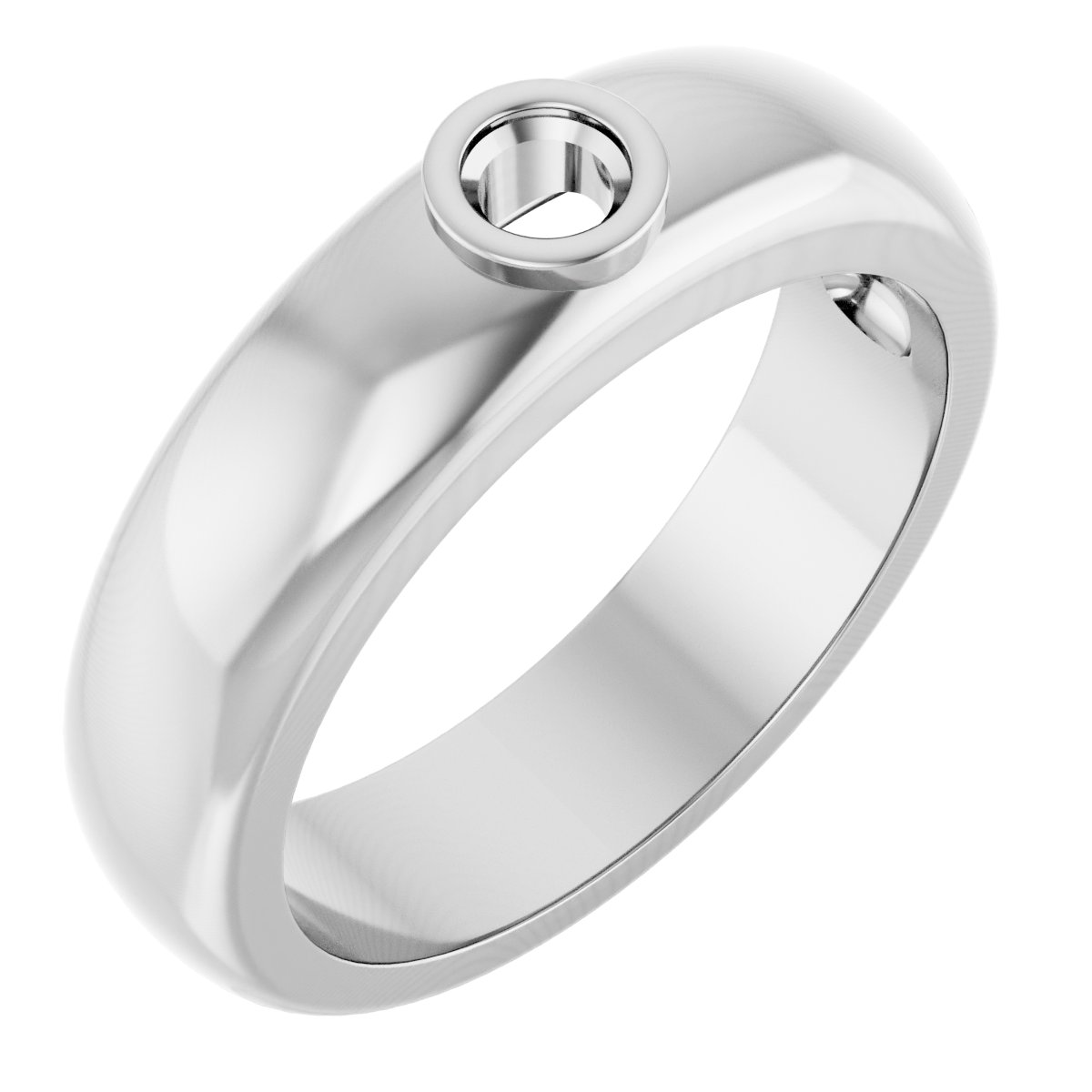 Bezel-Set Solitaire Band
