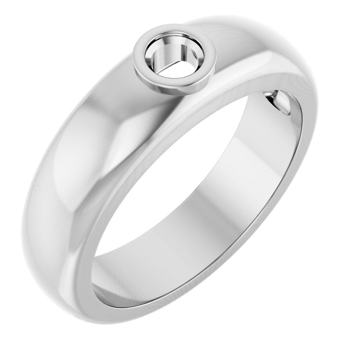 Bezel-Set Solitaire Band