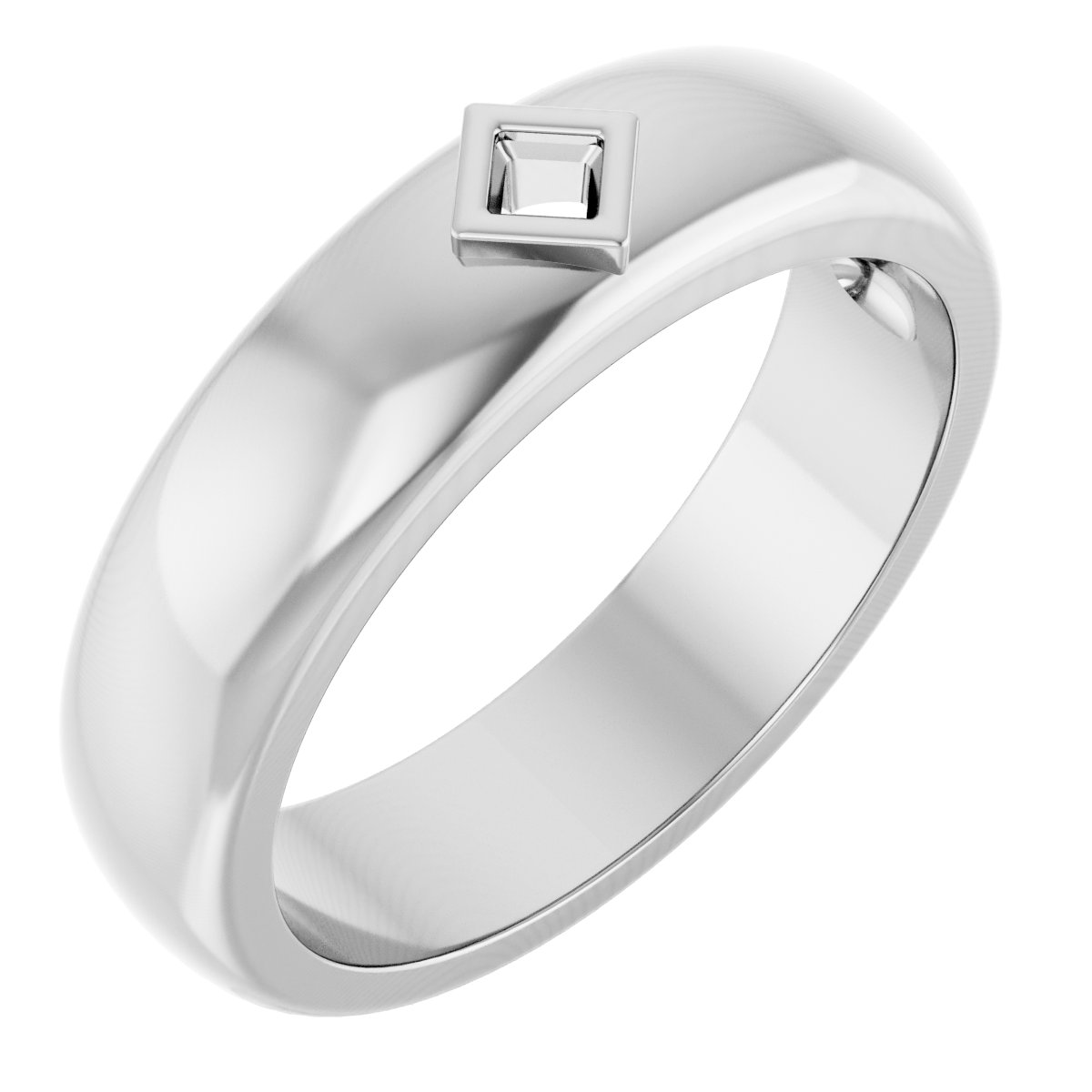 Bezel-Set Solitaire Band