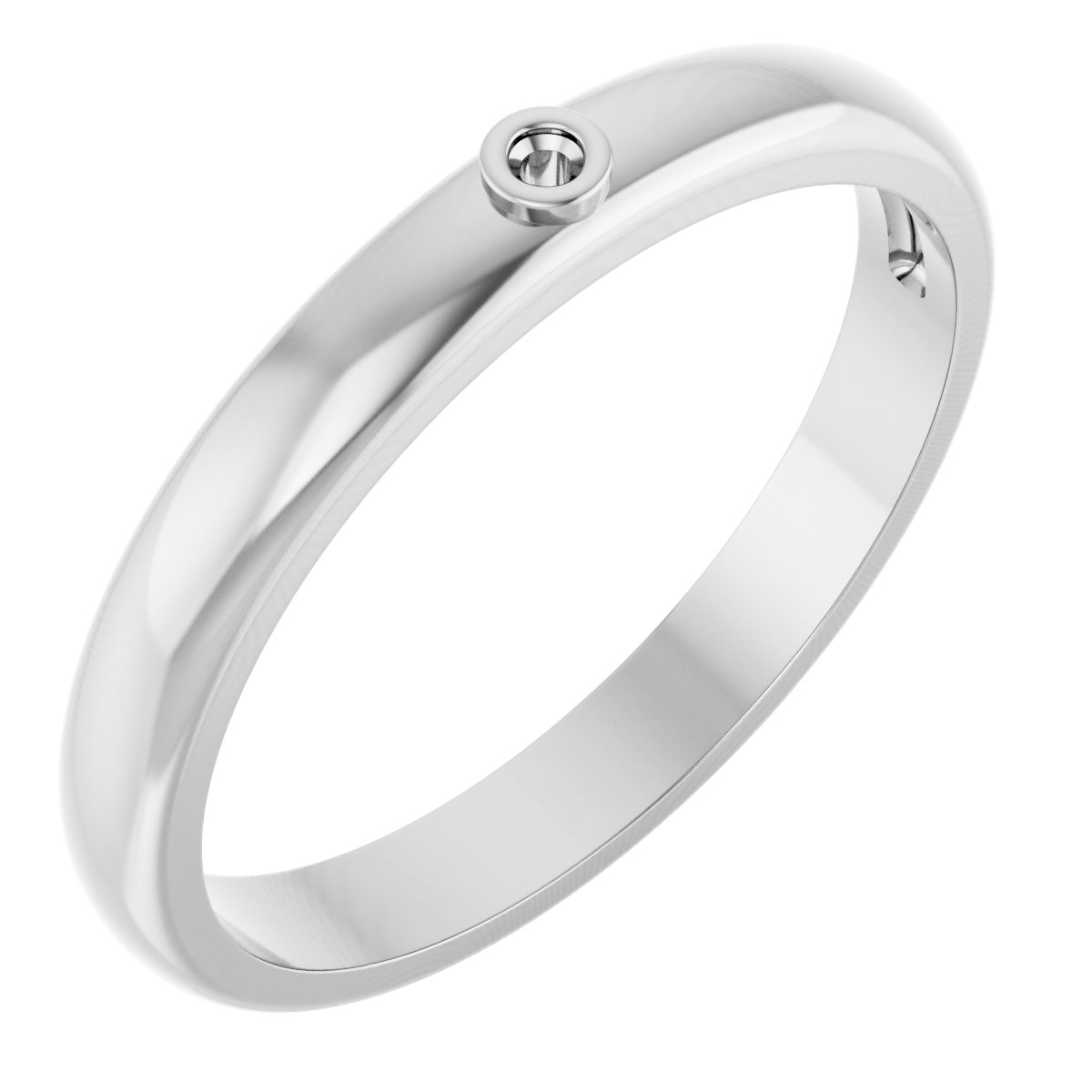 Bezel-Set Solitaire Band