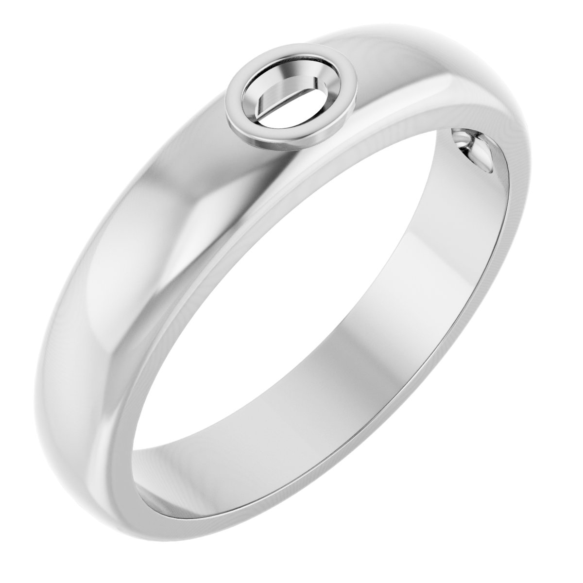 Bezel-Set Solitaire Band