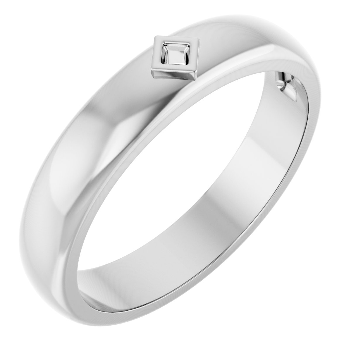 Bezel-Set Solitaire Band
