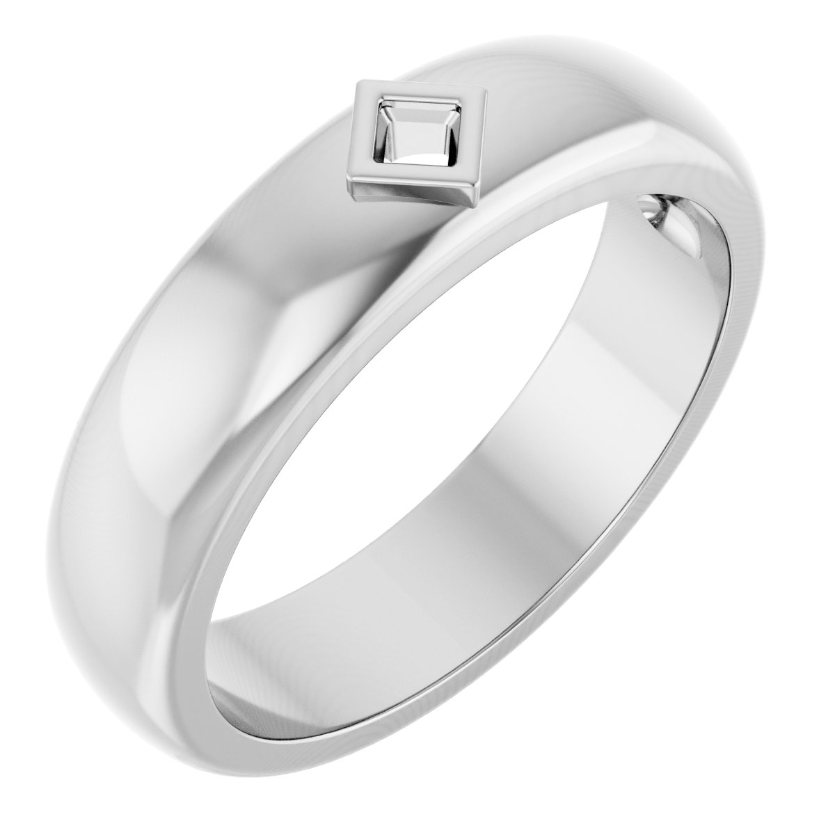 Bezel-Set Solitaire Band