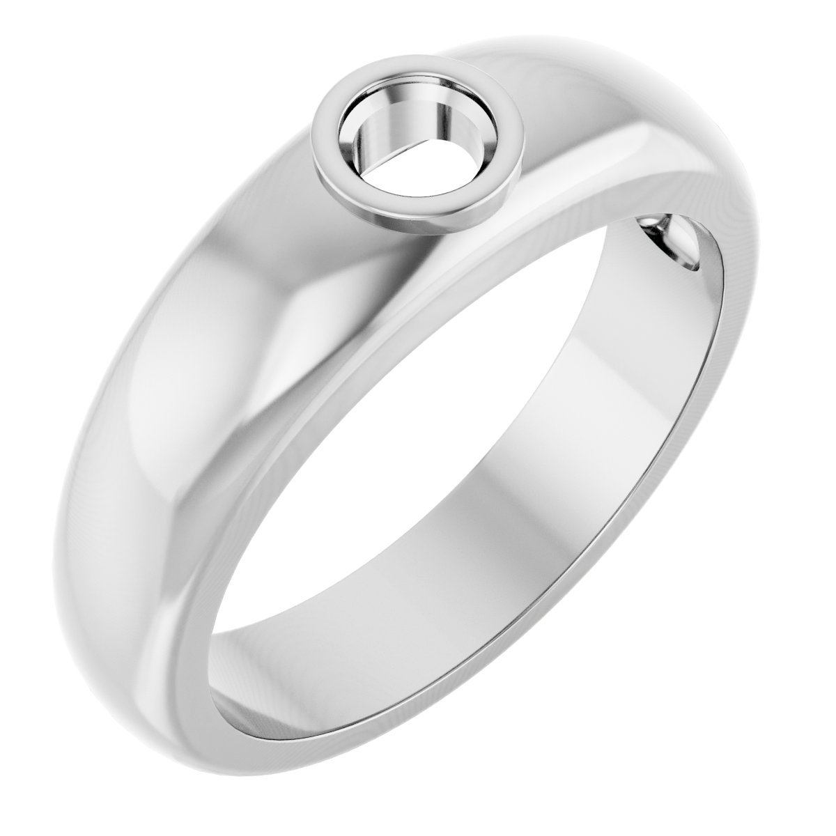 Bezel-Set Solitaire Band