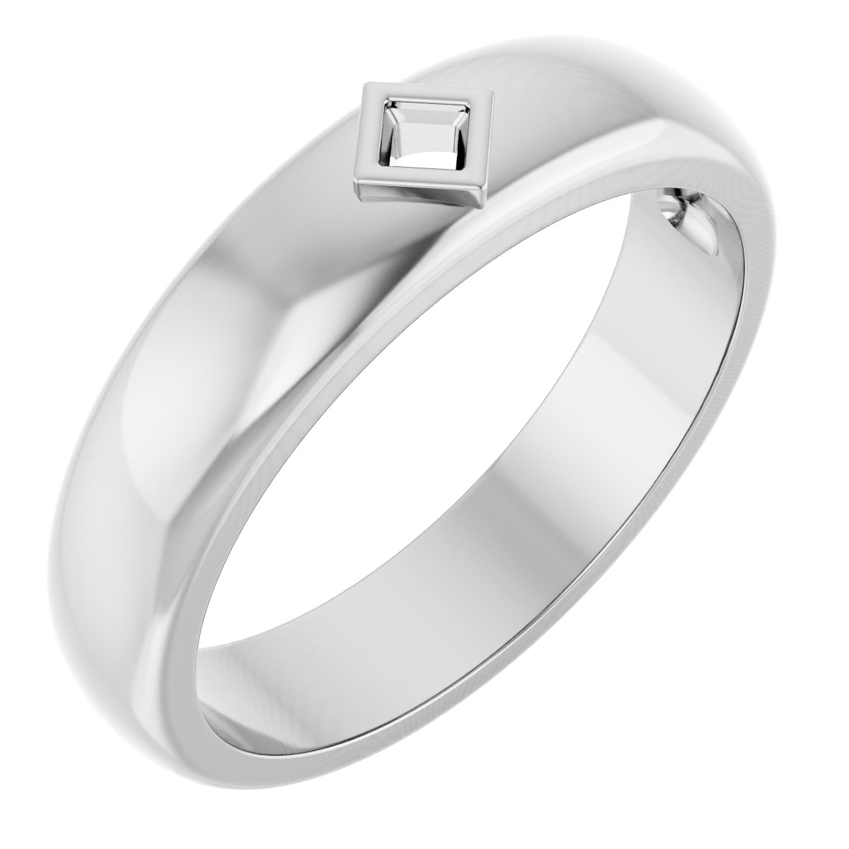 Bezel-Set Solitaire Band