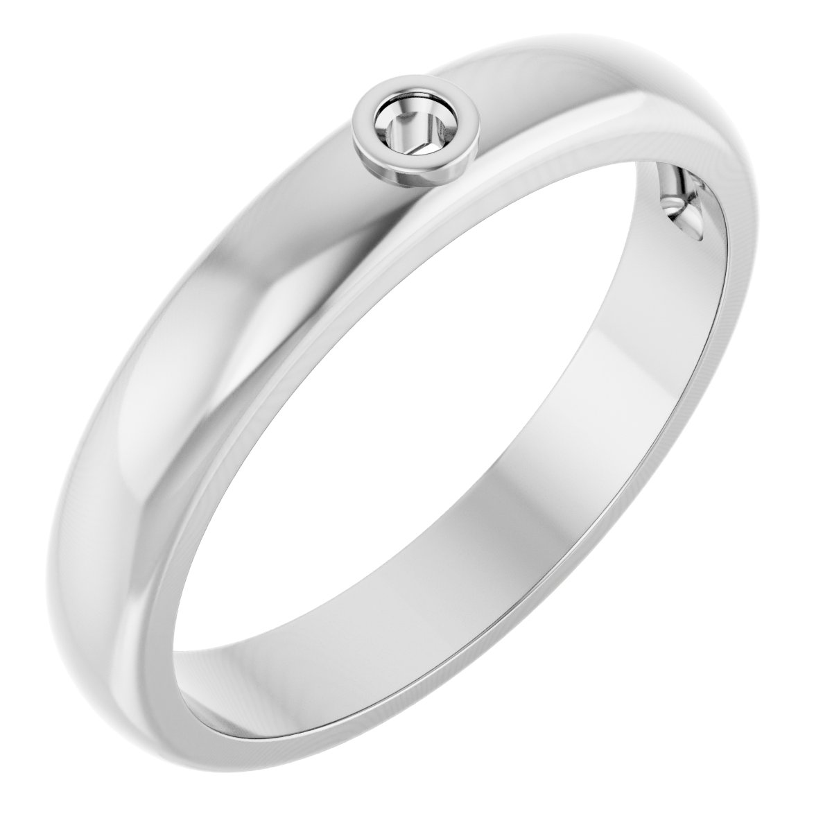 Bezel-Set Solitaire Band
