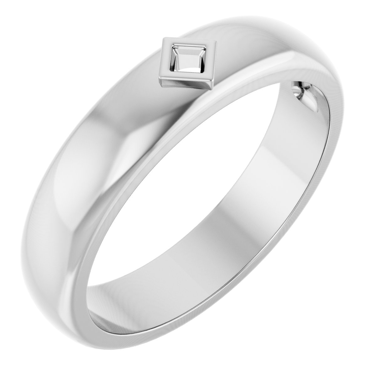 Bezel-Set Solitaire Band