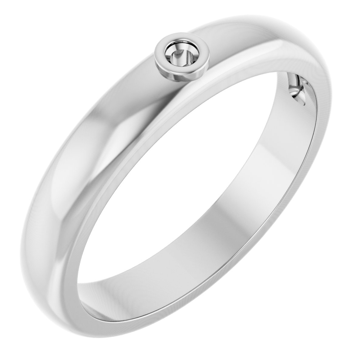 Bezel-Set Solitaire Band