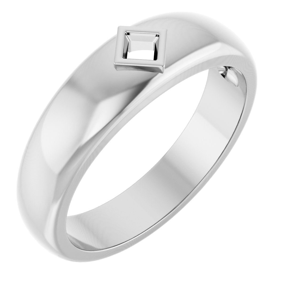 Bezel-Set Solitaire Band