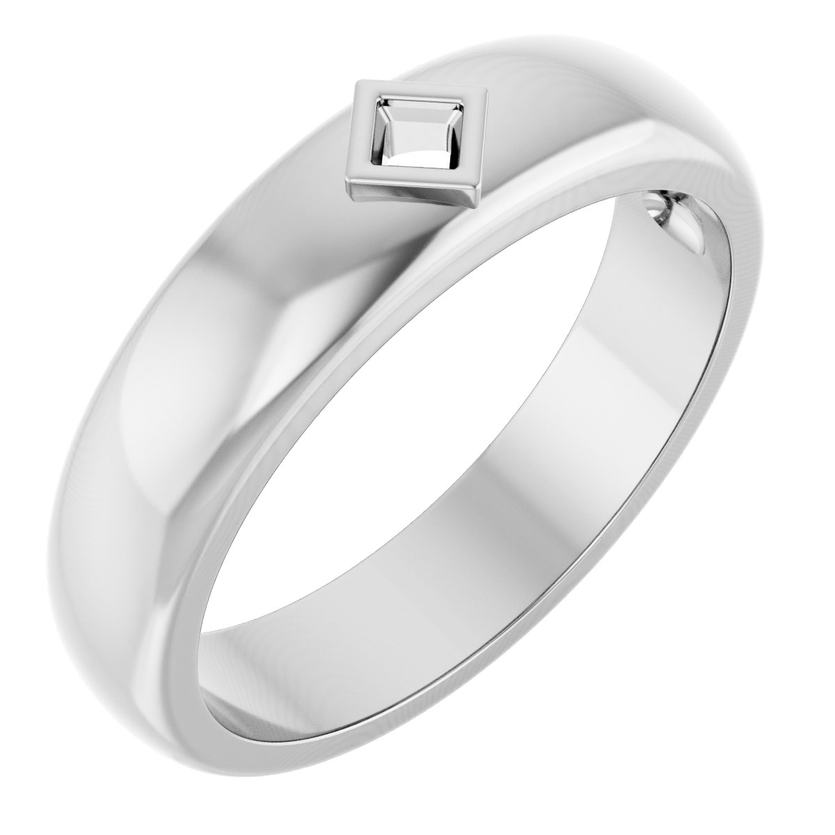 Bezel-Set Solitaire Band