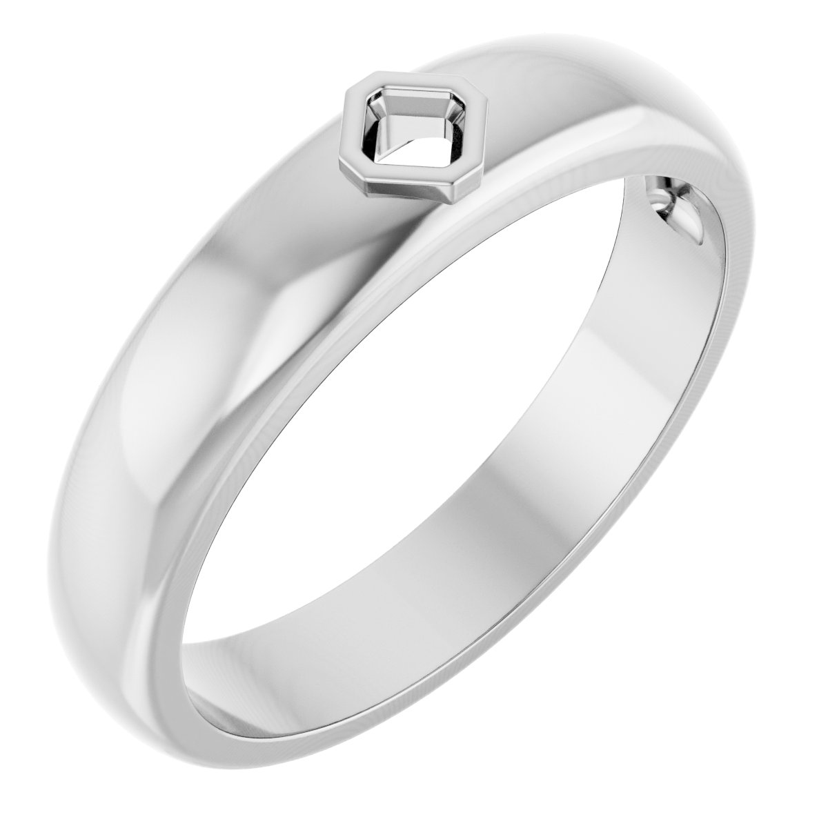Bezel-Set Solitaire Band