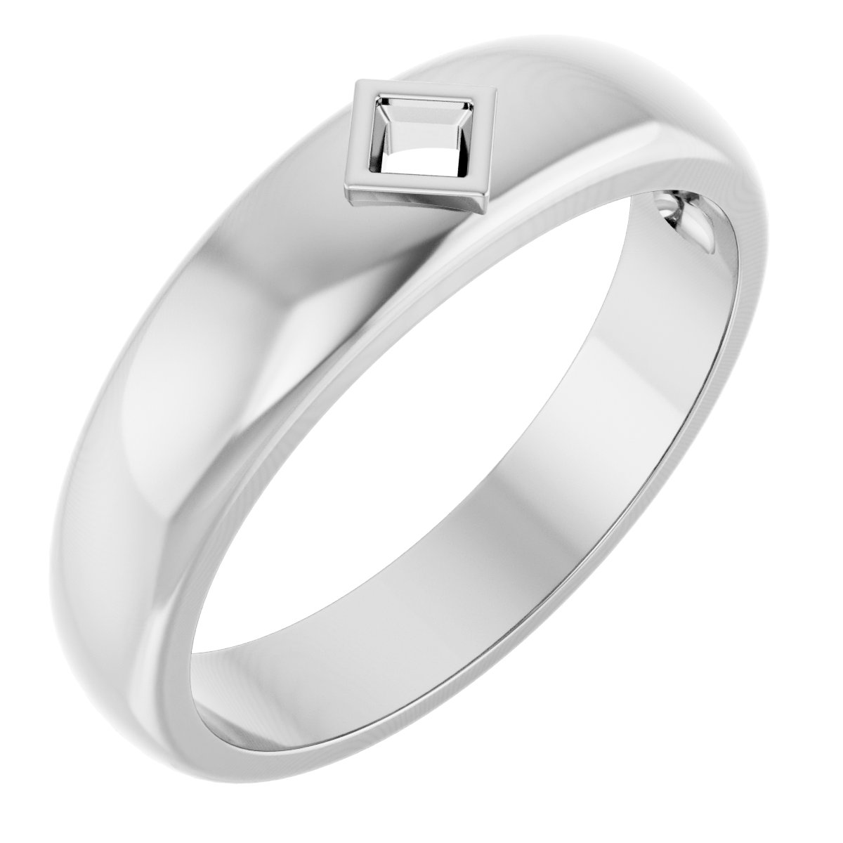 Bezel-Set Solitaire Band