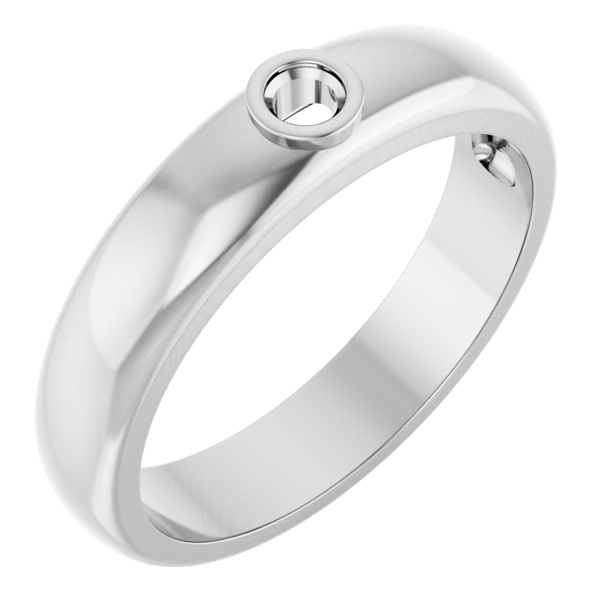 Bezel-Set Solitaire Band