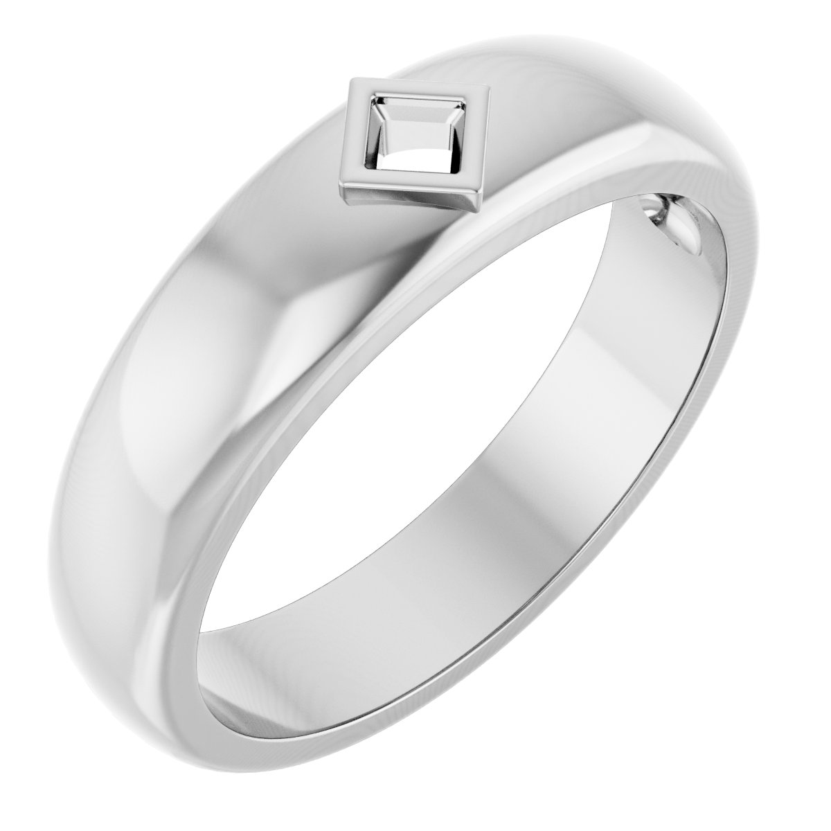 Bezel-Set Solitaire Band