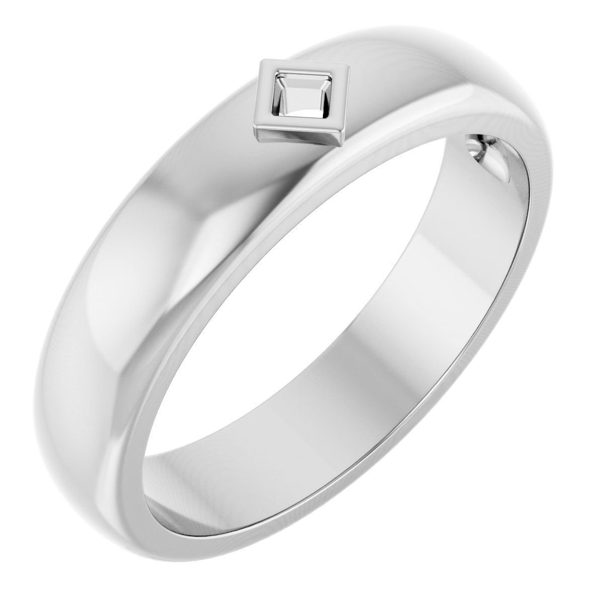 Bezel-Set Solitaire Band
