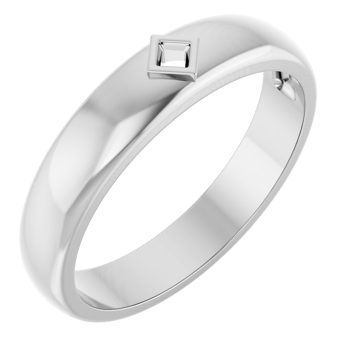 Bezel-Set Solitaire Band