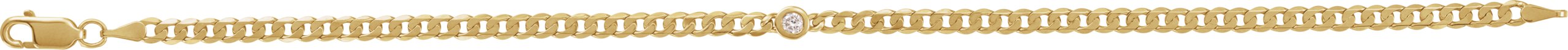 14K Yellow 1/5 CT Lab-Grown Diamond Link 7 Bracelet