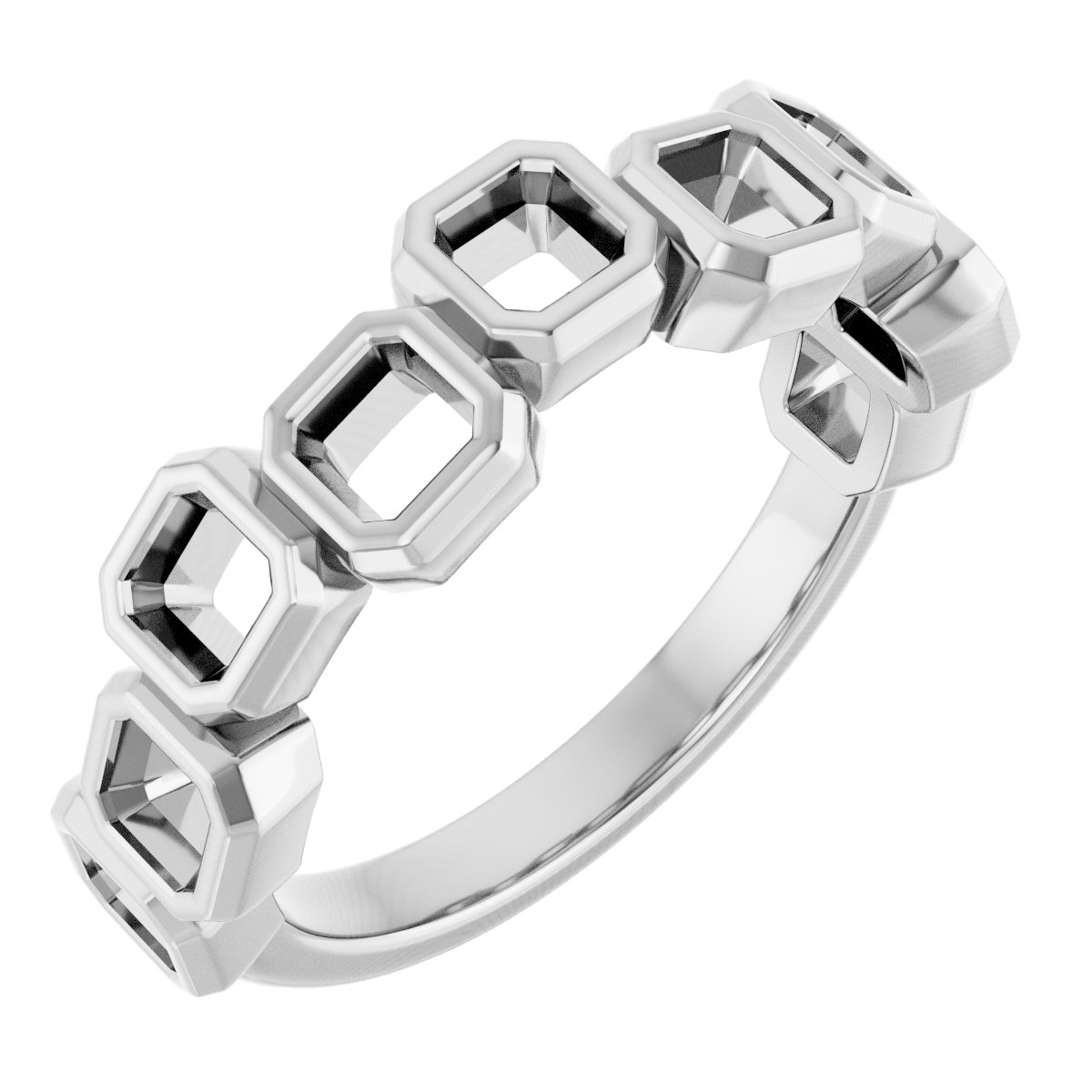 Bezel-Set Nine-Stone Anniversary Band
