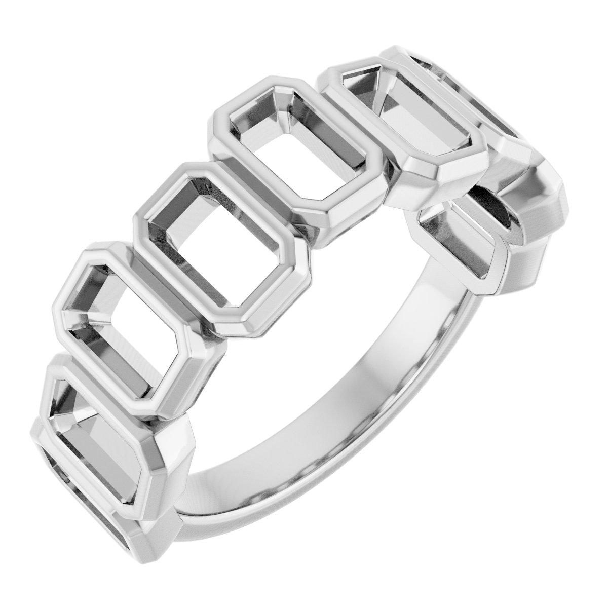 Bezel-Set Nine-Stone Anniversary Band