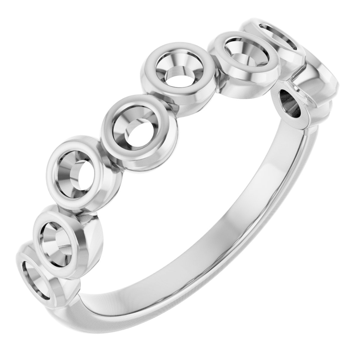 Bezel-Set Nine-Stone Anniversary Band