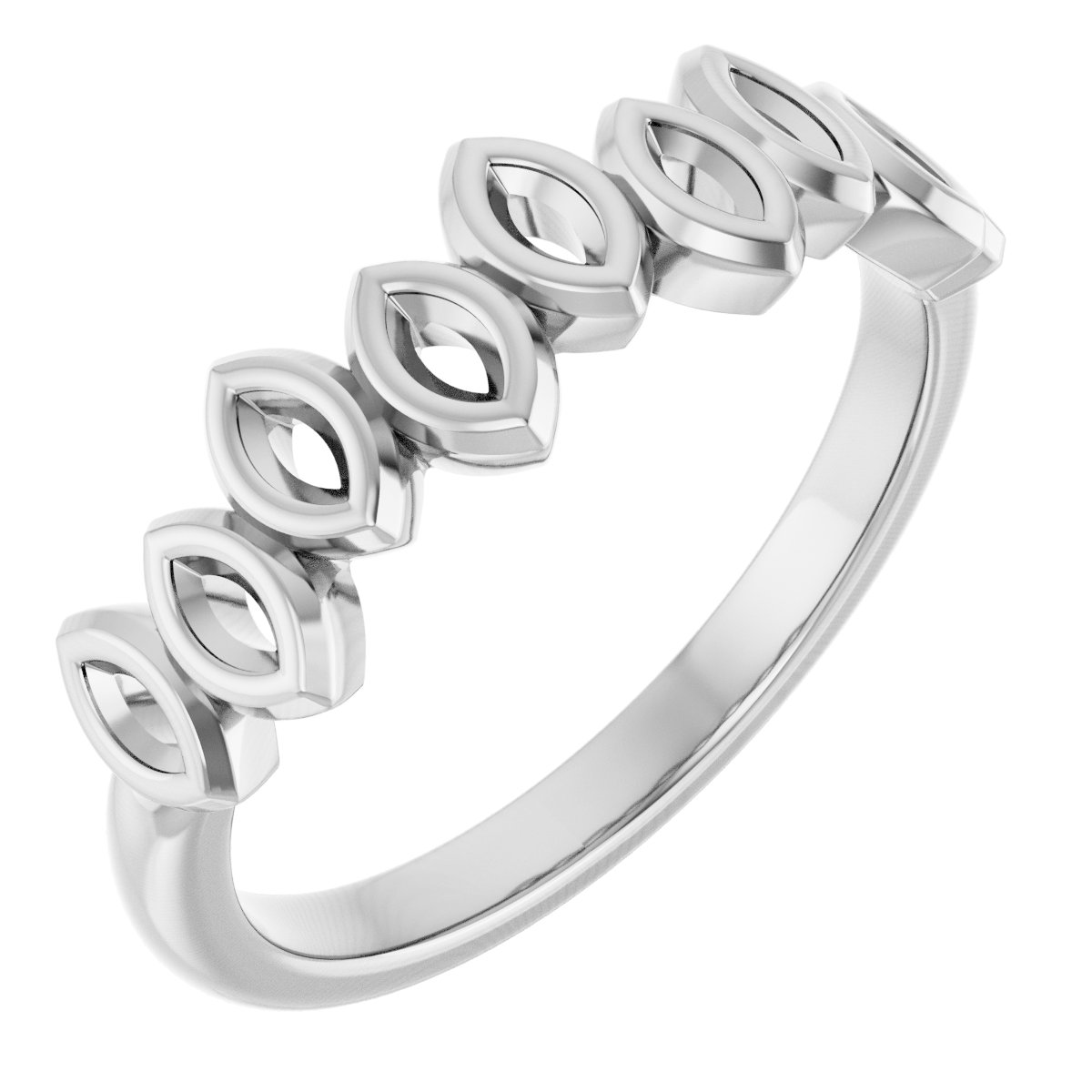 Bezel-Set Nine-Stone Anniversary Band