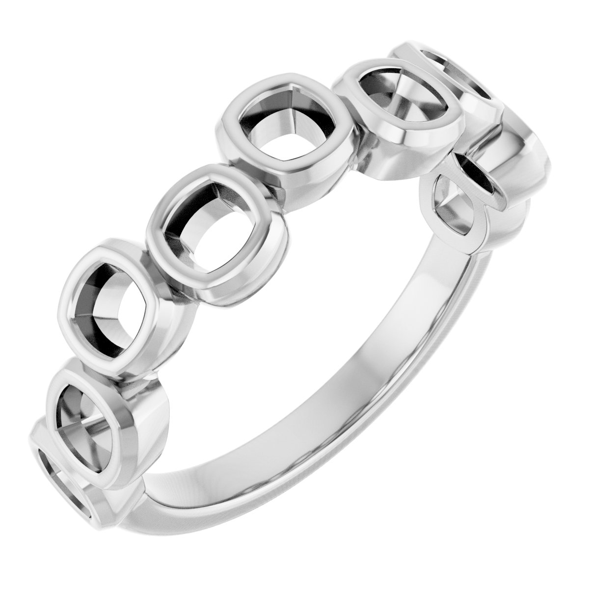 Bezel-Set Nine-Stone Anniversary Band
