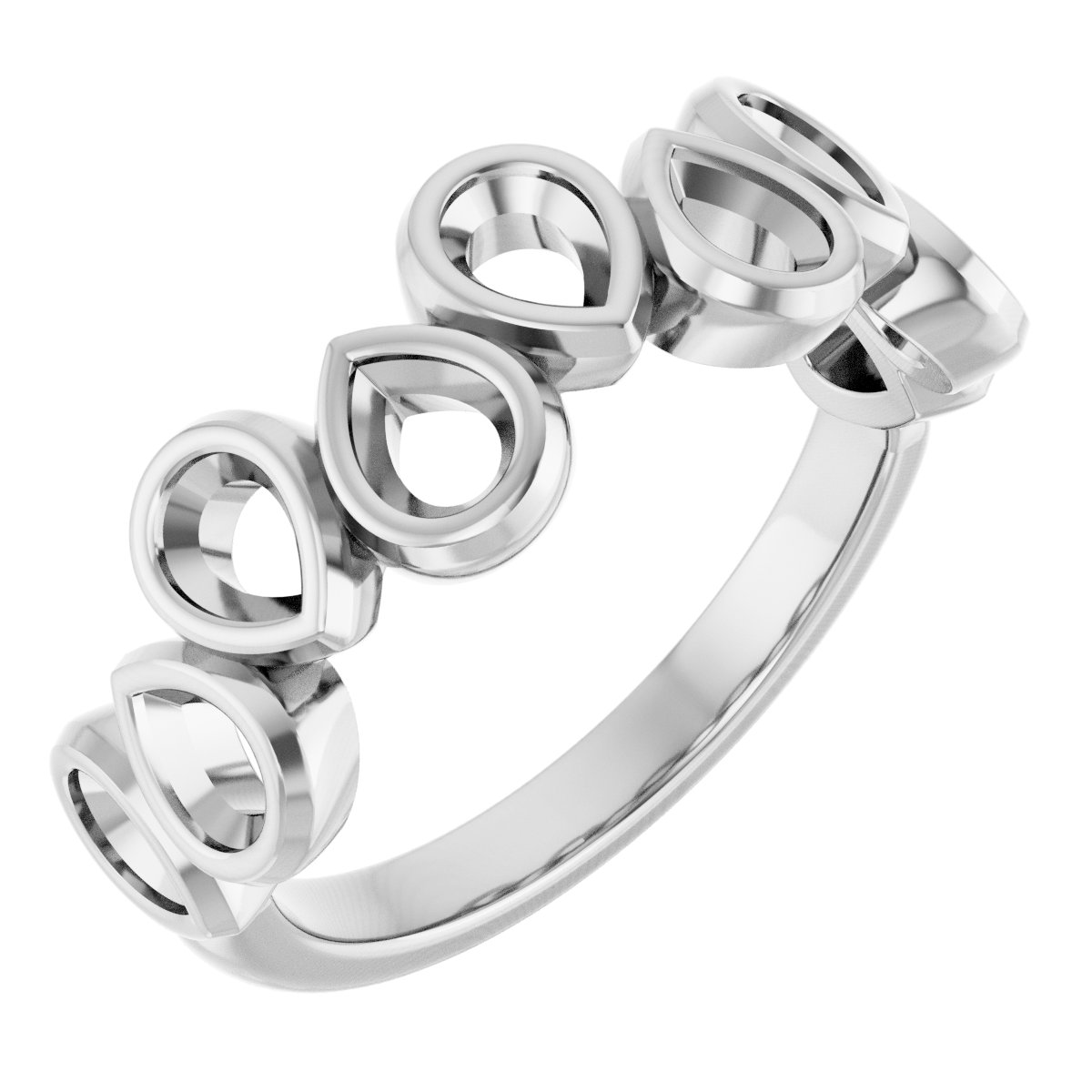 Bezel-Set Nine-Stone Anniversary Band