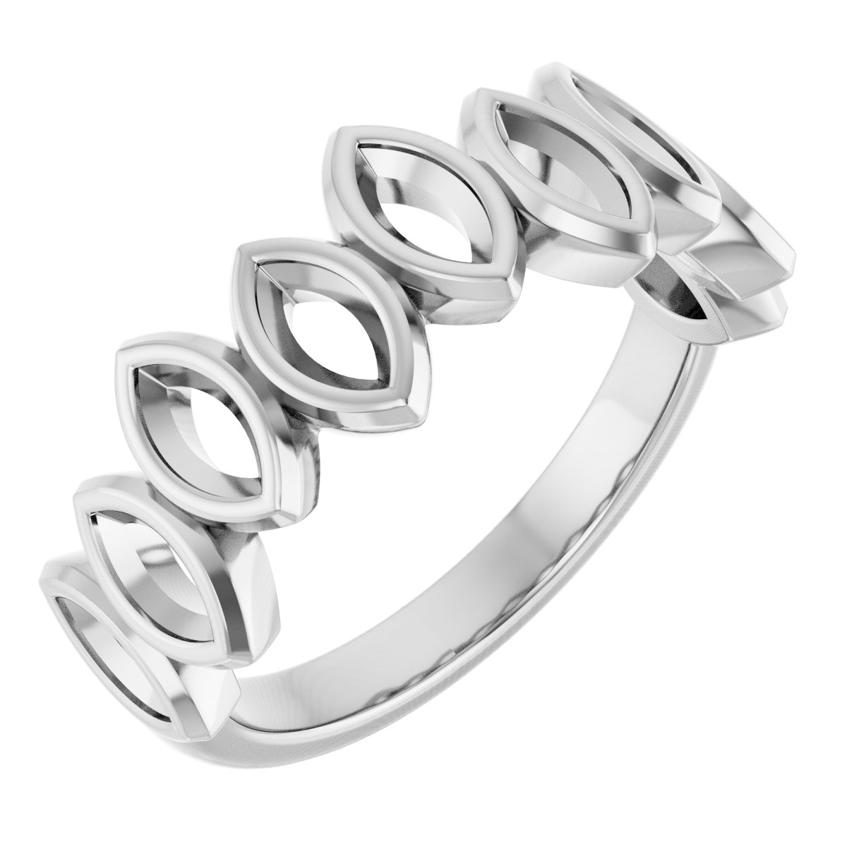 Bezel-Set Nine-Stone Anniversary Band