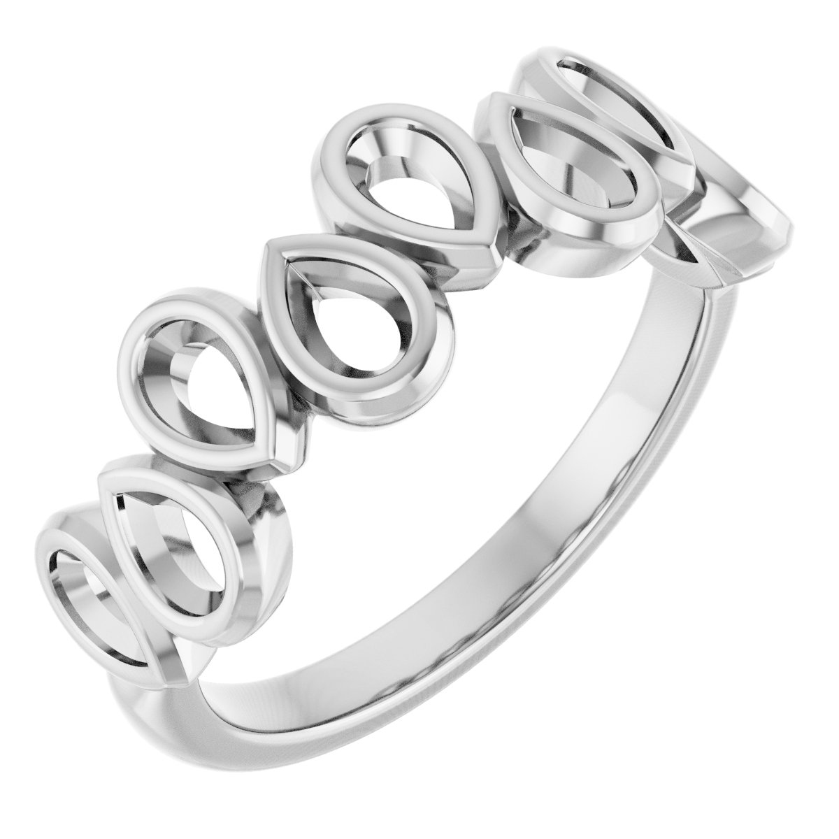 Bezel-Set Nine-Stone Anniversary Band