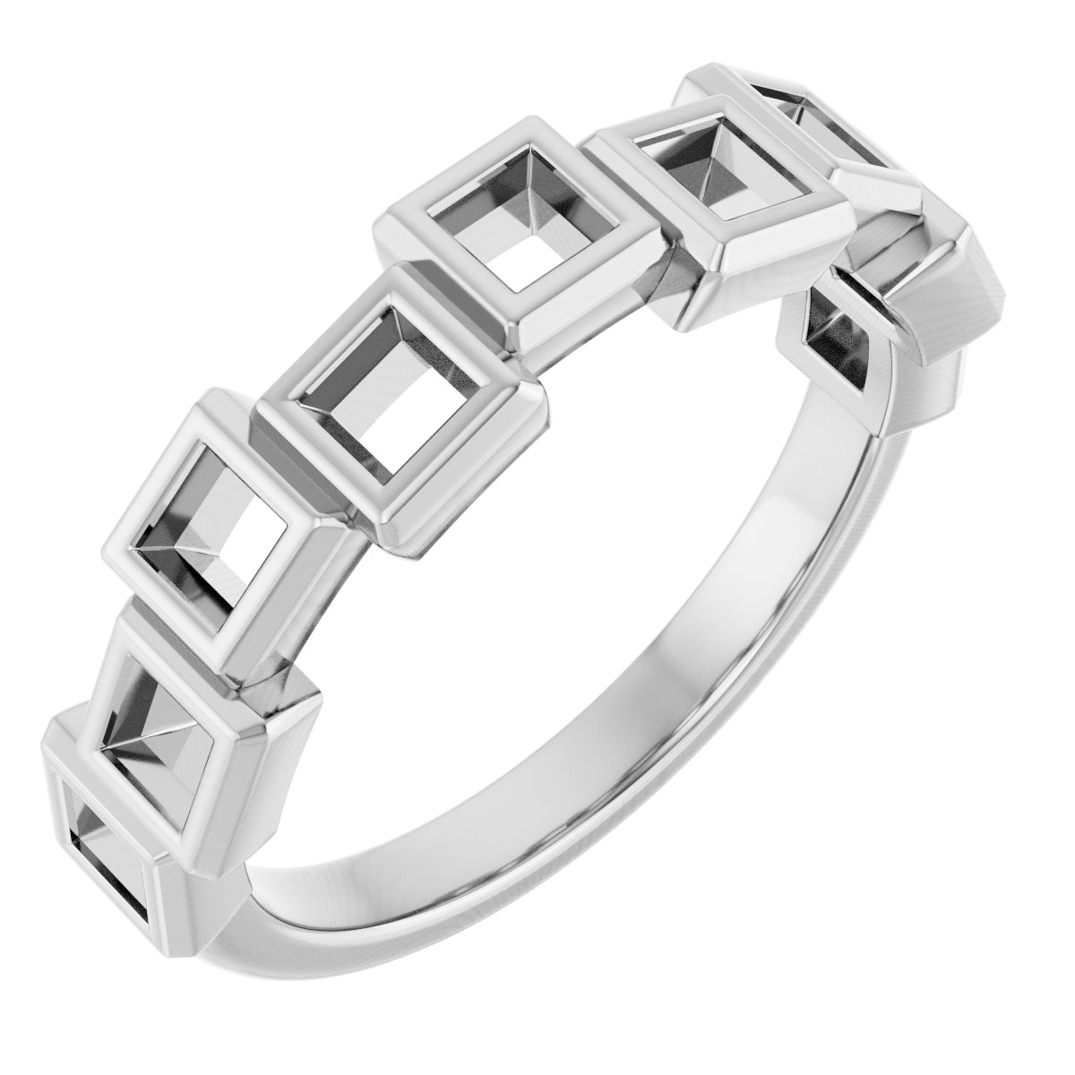 Bezel-Set Nine-Stone Anniversary Band
