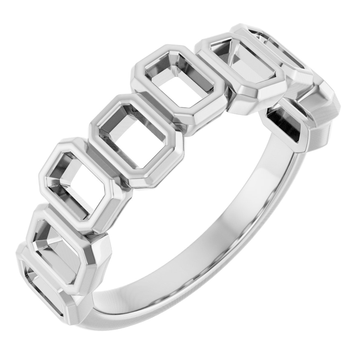 Bezel-Set Nine-Stone Anniversary Band