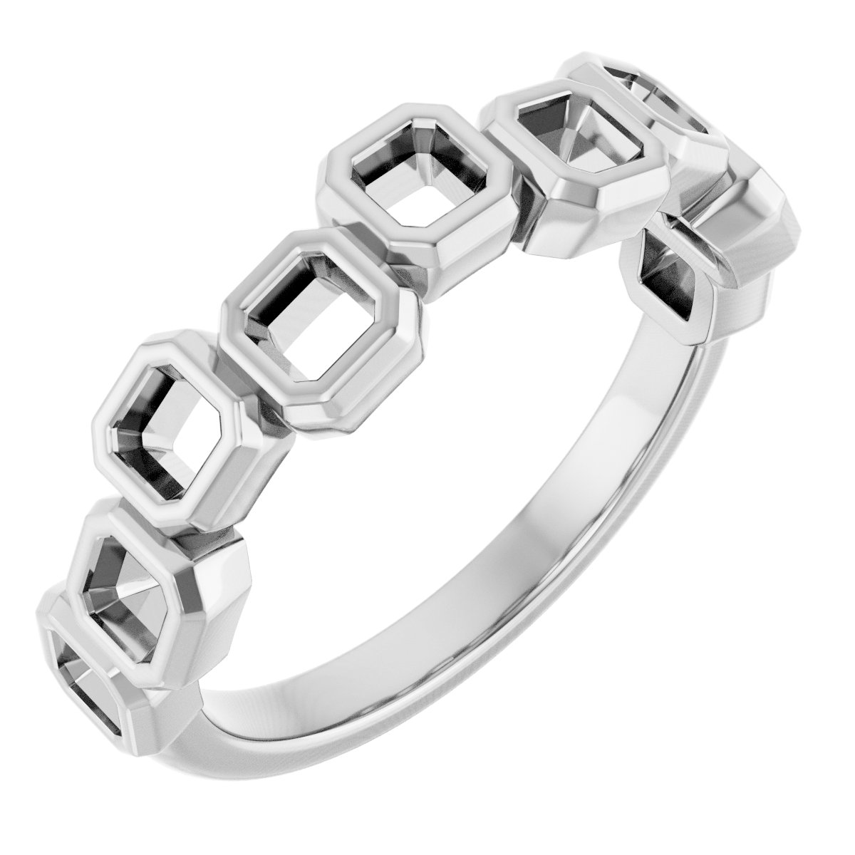 Bezel-Set Nine-Stone Anniversary Band