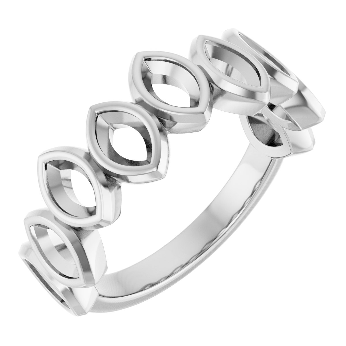 Bezel-Set Nine-Stone Anniversary Band