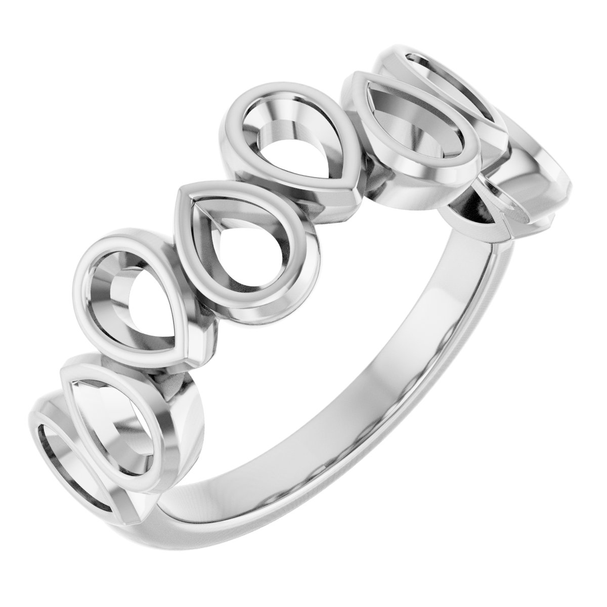 Bezel-Set Nine-Stone Anniversary Band