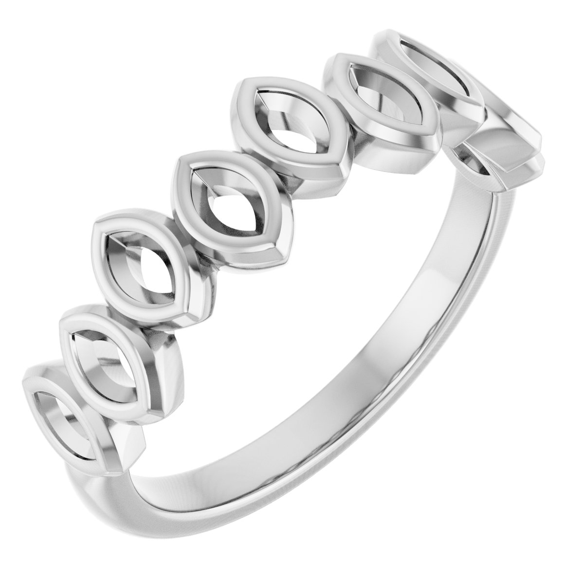 Bezel-Set Nine-Stone Anniversary Band