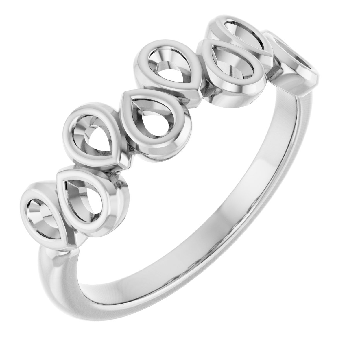 Bezel-Set Nine-Stone Anniversary Band