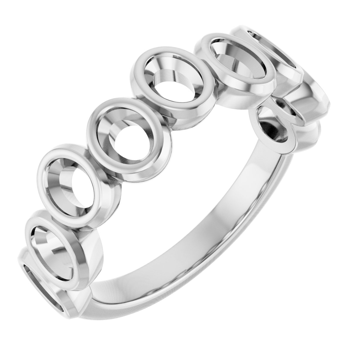 Bezel-Set Nine-Stone Anniversary Band