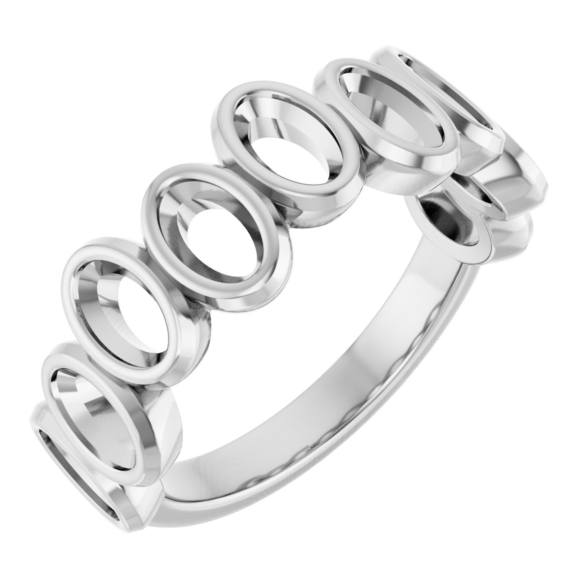 Bezel-Set Nine-Stone Anniversary Band
